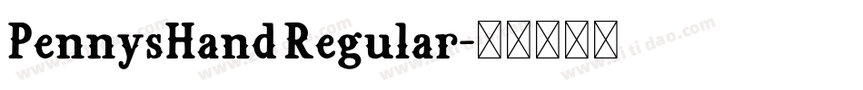 PennysHand Regular字体转换